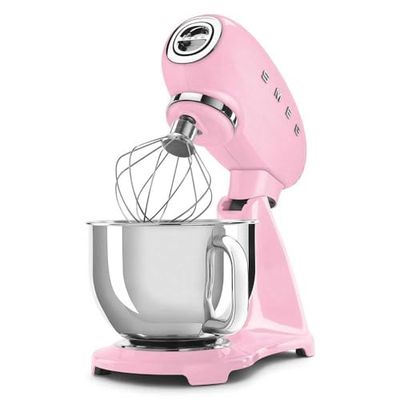 Smeg SMF03PKEU Planetary Mixer with a Power of 800 W SMF03PKEU-pastel Pink, Stainless Steel