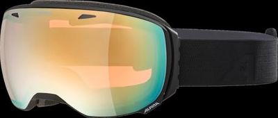 ALPINA BIG HORN Q – speglade, kontrastförstärkande och polariserade skidglasögon med 100% UV-skydd för vuxna, svart matt, en storlek