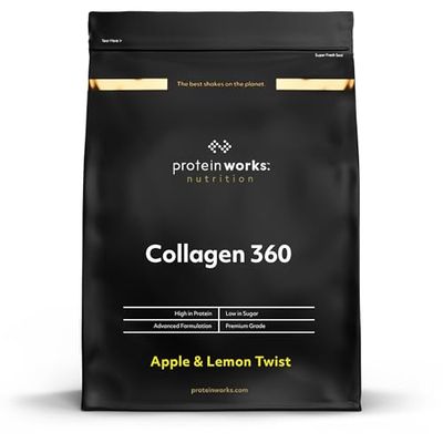 Protein Works - Collagène 360, supplément en poudre, types I et III, riche en protéines, pomme et citron, 960 g, 64 portions