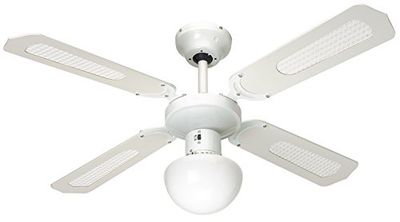 Farelek Bali plafondventilator, 107 cm, lichtgroen met wit