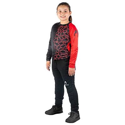 HO Soccer Kid Keeper Set Fraktur Red, Målvakt, Unisex barn, Röd/Svart, 14