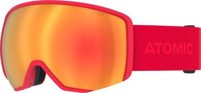 ATOMIC REVENT L HD Lunettes de ski - Rouge - Lunettes de ski aux couleurs contrastées - Lunettes de snowboard miroir de qualité supérieure - Lunettes avec cadre Live Fit - Lunettes de ski avec double