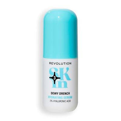 Revolution SKin, Dewy Drench Hydrating Serum, Siero Idratante con Acido Ialuronico, Rimpolpa la Pelle, Vegano e Cruelty-Free, 30ml