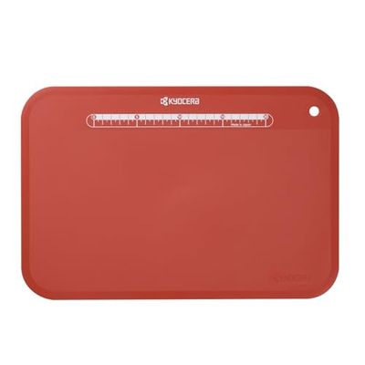 Kyocera CC-100RD, tapete de corte de plástico, flexível, antiderrapante, fácil de limpar, resistente ao calor até 100 ° C, incluindo dimensões para um corte preciso, vermelho