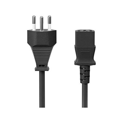 Goobay 93617 Cavo Alimentazione Spina Svizzera, Nero, 2m Lunghezza del Cavo