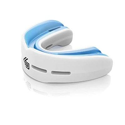 Shock Doctor Protector bucal Nano Double Fight para adultos (blanco)
