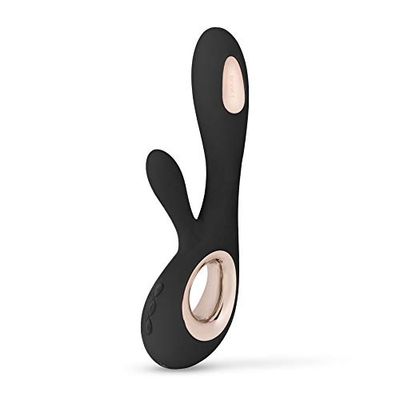 LELO SORAYA Wave, Vibromasseur Rabbit Utilisant WaveMotion, Sextoyse couple plaisir, Vibromasseurs feminin va et vient, LELO Sex Toýs Femme Clitoridien, Black