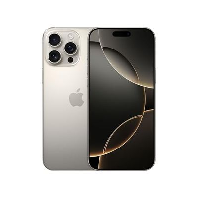 Apple iPhone 16 Pro MAX de 1 TB: Smartphone 5G con Control de Cámara, grabación en 4K a 120 f/s con Dolby Vision y un Gran Salto en autonomía. Compatible con los AirPods; Titanio Natural