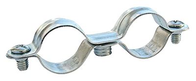 SOMATHERM FOR YOU - doppio anello tubo fissaggio - acciaio nichelato - Per tubo Ø16 mm - sacchetto 2 parti