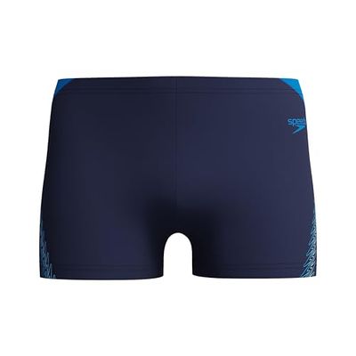 Speedo mäns Hyperboom Splice Aquashort, Peacoat/Lagoon blå, 28
