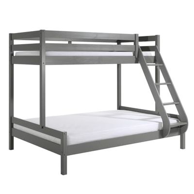 Vipack Bed, Scandinavian, Pine, Grey, Single