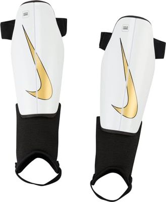 Nike Unisex Kids scheenbeschermers Y Nk Chrg Grd Su23, White/Black/MTLC Gold Coin, DX4610-101, L