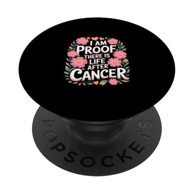 I Am Proof There Is Life After Cancer guerrero luchador |- PopSockets PopGrip Adhesivo