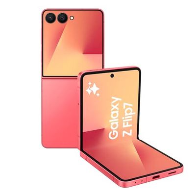 Samsung Galaxy Z Flip7 Smartphone AI pieghevole, 3 anni di Garanzia del produttore, RAM 12GB, 256GB, Display 4,1" Super AMOLED/6,9" Dynamic AMOLED 2X, Fotocamera 50MP, Coralred [Versione italiana]