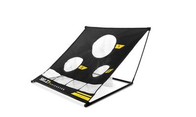 SKLZ Quickster Chipping Net – Bärbart golfträningsredskap med 3 målhål, bollfångstslits och gratis bärväska, perfekt för chipträning var som helst med flera målområden och enkel transport.
