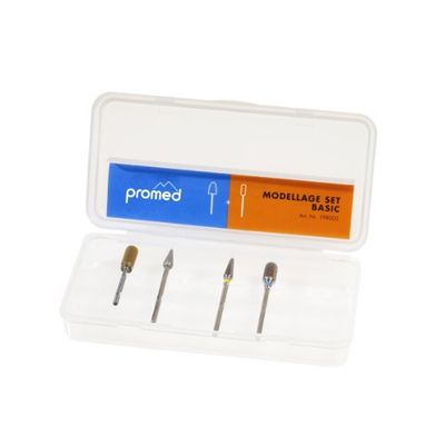 Promed Basic Sanding Set 4 Sanding Bodies for Artificial Nail Modelling Bit Set Nail Cutter Attachments Accessories for Promed Cutter Shank Diameter 2.332 to 2.350 mm