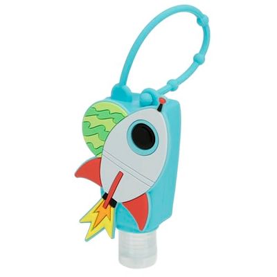 Gel Igienizzante Mani Ricaricabile con Cover - Razzo, Disinfettante da Viaggio Bambini