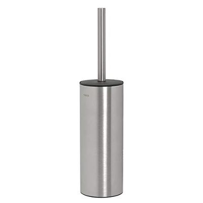 Tiger Noon Toilet Brush and Holder Freestanding, Stainless Steel Brushed, 8.9 x 38.3 x 8.9 cm
