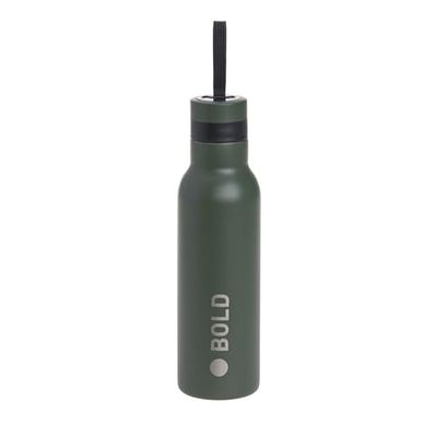LÄSSIG Bold Gourde pour enfants 500 ml acier inoxydable BPA-free double paroi/Double Walled Bottle Stainless Steel Bold olive