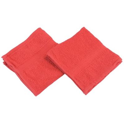 Westward Ho! 2 Pack Face Towels - Super Soft 100% Combed Cotton, 390 GSM, Highly Absorbent & Gentle on Skin, 30cm x 30cm, (Dark Brick)