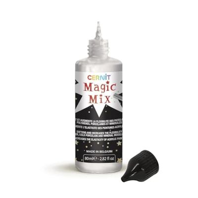 CERNIT CE3100080000C Magic Mix - Ammorbidente per plastilina, aumenta la flessibilità della pasta, flacone da 80 ml