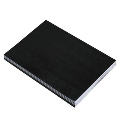 Hawksbill A4 Black Sketch Notebooks 20 sheets/40 Pages 140GSM, 5-Pack Black