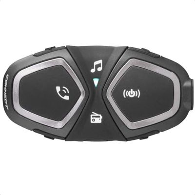 INTERPHONE Connect HD - Unique Casque Moto Écouteurs Stéréo Haute Fidélité 40 mm, Utilisation Pilote - Distance 300 MT, Autonomie 12 Heures, Radio, GPS, TFT, étanche IPX67