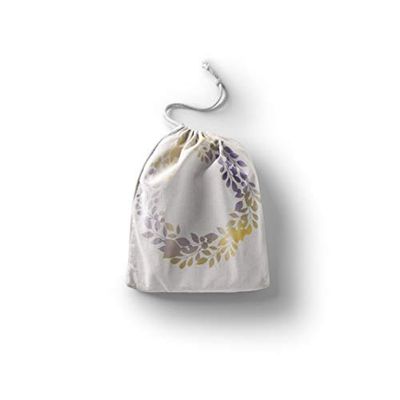 Bonamaison Imprimé Sacs de Coton avec Cordon, Sac D'Épicerie, Sac À Provisions, Réutilisables, Écologique, Pliable, Taille: 30x40 Cm