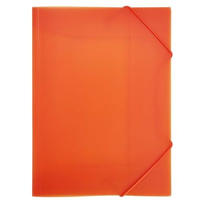 Raylu Paper - Chemise en Plastique A4, Fermeture Rabats à Élastiques, Pochette Plastique pour Rangement de Papiers Administratifs, Pour le Bureau, la Maison et l´École (A4, Orange)
