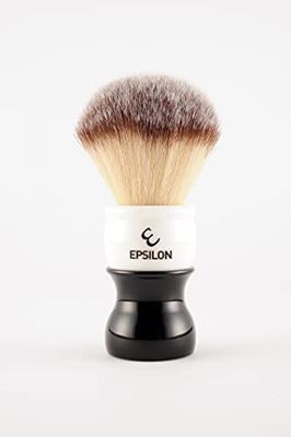 Epsilon Pennello da Barba Sintetico Bianco e Nero 54/26 mm, Unico e Standard