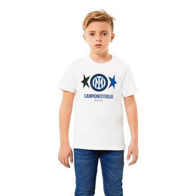 Inter - T-Shirt Scudetto 2023/2024 Champions d'Italie, célèbre Le Triomphe avec Le Maillot Officiel 2 étoiles. Maillot de célébration Officiel, différentes Tailles Disponibles