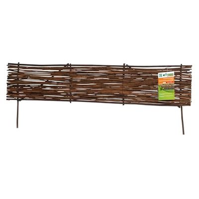Windhager Bordo per aiuole in Vimini Dritto, 35 x 100 cm