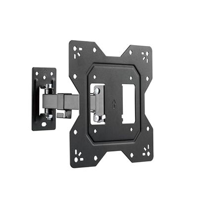 PureMounts TV-skärm väggfäste, universellt lutande vridbart fäste VESA 200 x 200 mm max för 23–43 tum platt, böjd TV-skärm upp till 30 kg, svart