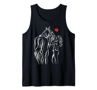 Cavalli Equitazione Cavallo Donne Ragazza Canotta