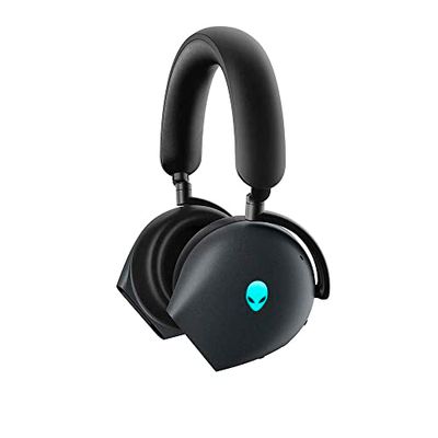 Alienware AW920H Tri-Mode Wireless Gaming Headset, Active Noise Cancellation, 2.4GHz Wireless, Bluetooth 5.2 Connectivity, 3.5 mm Wired, AlienFX 16.8 Million RGB Colors - Dark Side of The Moon, Negro