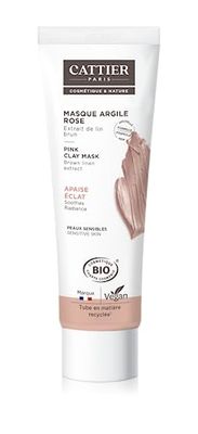 CATTIER Masque Argile Rose - bio Douceur,Hydratant - 100ml Pour Apaisant