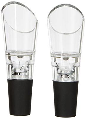 Cilio 205091 vertedor de vino Negro, Acero inoxidable, 8 x 4 x 9,5 cm