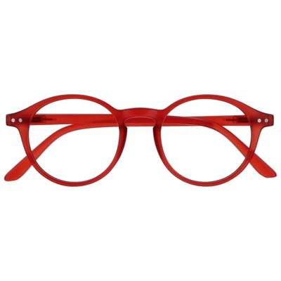 OPULIZE REY Occhiali da Lettura - Montatura Rotonda Retro - Rosso Opaco - Uomo Donna - Cerniere a Molla - R56-Z - +2.00