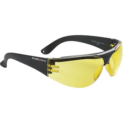 SWISSEYE Outbreak Protector Sportbril (100% UVA-, UVB- en UVC-bescherming, rubberen & geribbelde beugel, splintervrij materiaal PC, incl. microvezelzak en zweetband), zwart