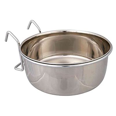 TRIXIE Comedero Acero Inox con Enganche para Pájaros