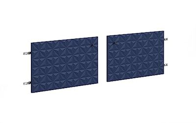 trendteam smart living 2 dörrset, mörkblå, 60 x 36 x 2 cm