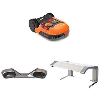 Pack WORX Landroid Plus - 300 m² Robot Tondeuse Connecté WR169E + ACS + Garage de Protection (Installation Facile, Configurable, Autonome, Contrôle à Distance Via APP, Tonte Intelligente)