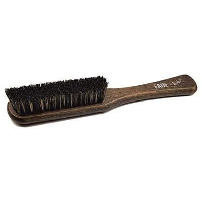 NANO ABSOLUTE Fade Brush S - Beard Brush Men - Beard Care Brush - Cleaning Brush for Men - Ideal for Removing Cut Hair - Hairdresser & Barber Needs - Wooden Styling Brush Black