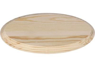 Base Solid Pine Wood Ellipse inf. 36x19 cm. sup. 34x16 cm. alt. 2,2 cm.