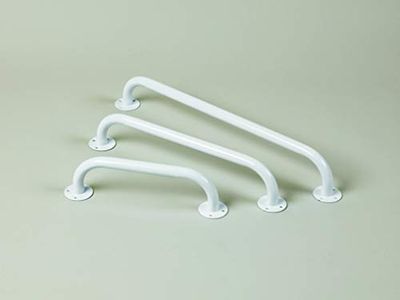 Homecraft Powder Coated Steel Grab Rails, 46 cm, Bathroom Hand Rail, Steel Grab Rails for Support and Stability, Safety Handle for Handicapped, Elderly, and Disabled, Toilet and Shower Handle