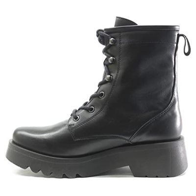 Fly London Women's METH903FLY Combat Boot, Black, 7 UK