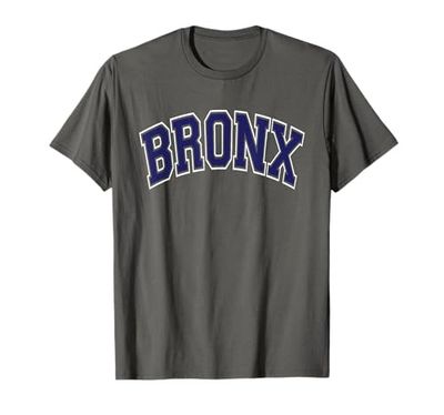 Bronx Arched Dark Blue Text Maglietta
