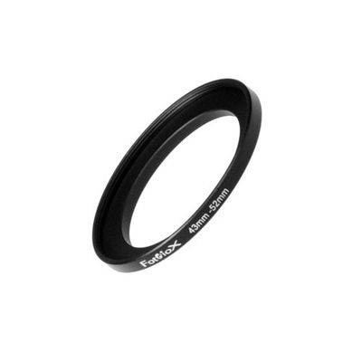 Fotodiox Anello Step Up in metallo anodizzato nero 43 mm-52 mm, 43-52 mm