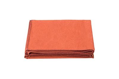 David Fussenegger 31027440 Coperta "Sylt" in cotone a tinta unita, Terracotta, 140 x 200 cm