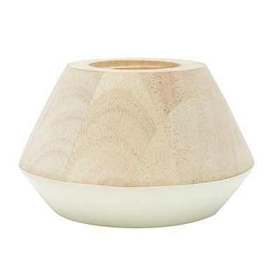 Tak Design Tealight holder, Wood, White, 12mm X 6mm